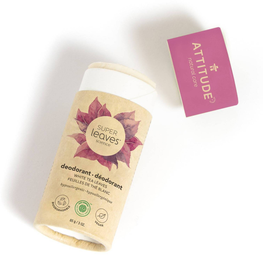Desodorante stick con hojas de Té Blanco super leaves science de