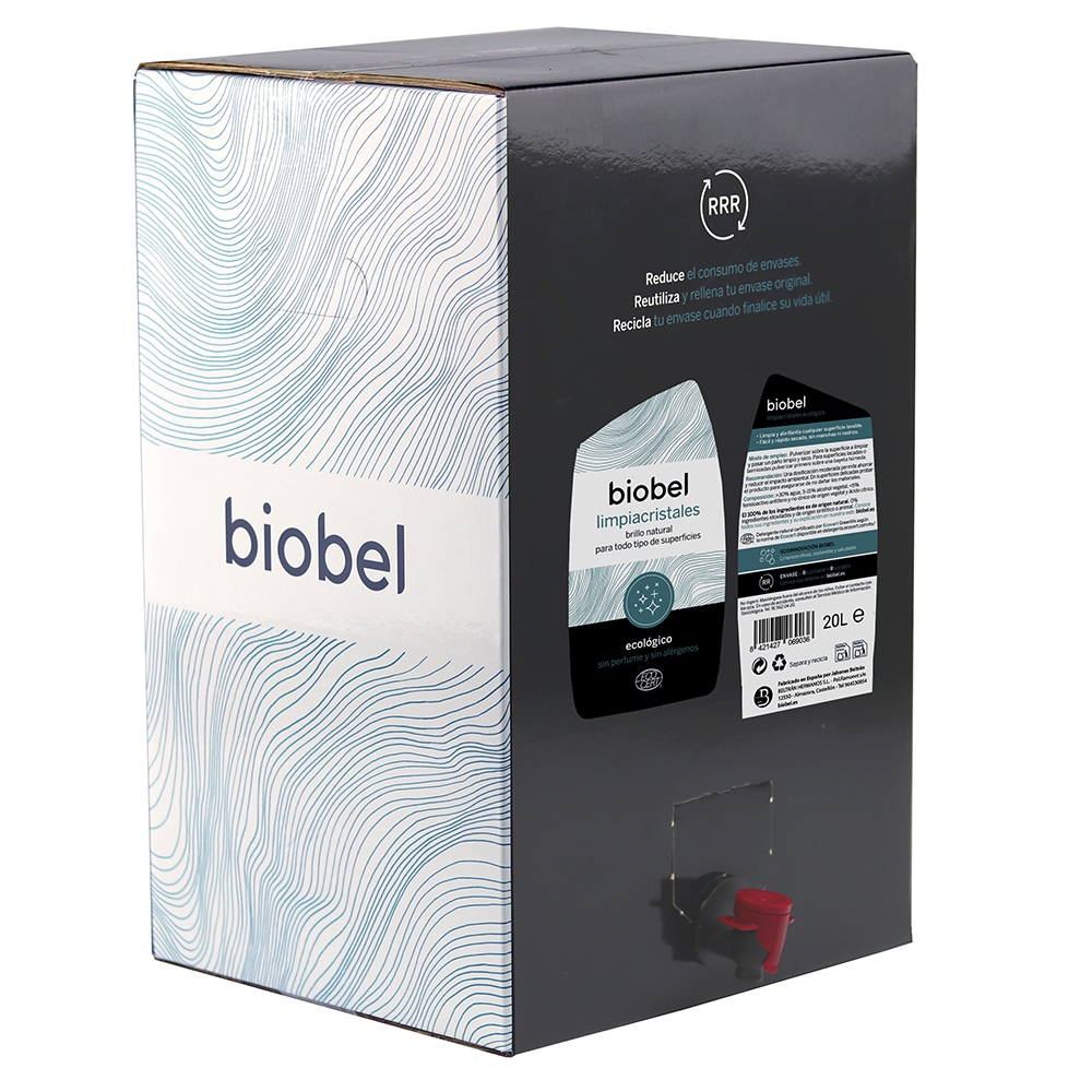 Limpiacristales ecológico en perfume (20 litros) (descatalogado) de BioBel en Idun Nature Tienda Online de Cosmética Natural