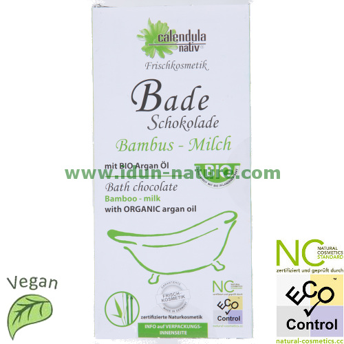 Chocolate de bao de Bamb con aceite de Argn Bio CALENA Bambus-Milch