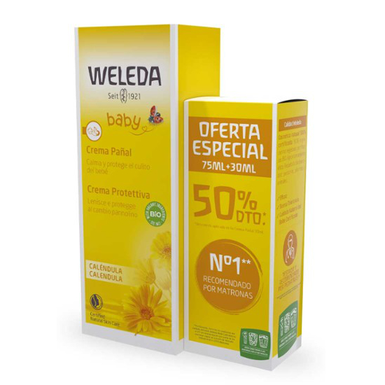 Crema pañal Weleda con ingredientes 100% naturales 